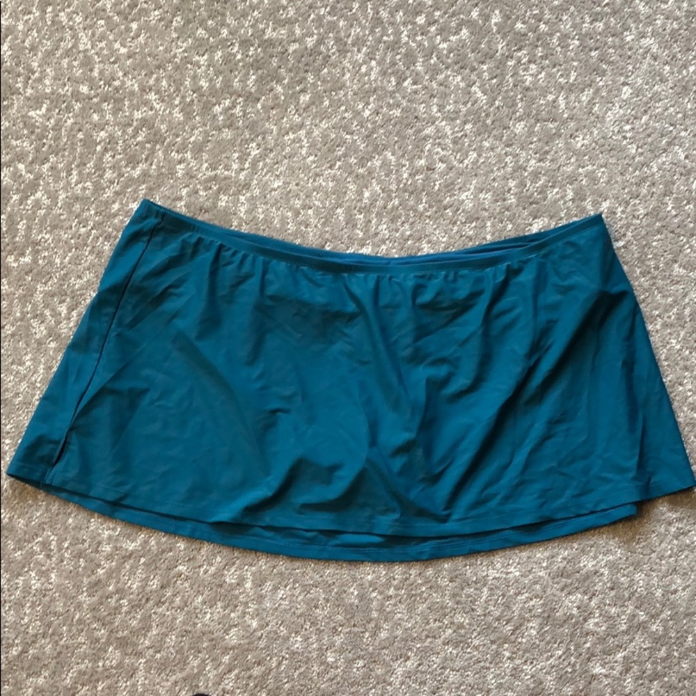 Teal / Aqua Time & Tru Swim Skirt 3X, new no tags